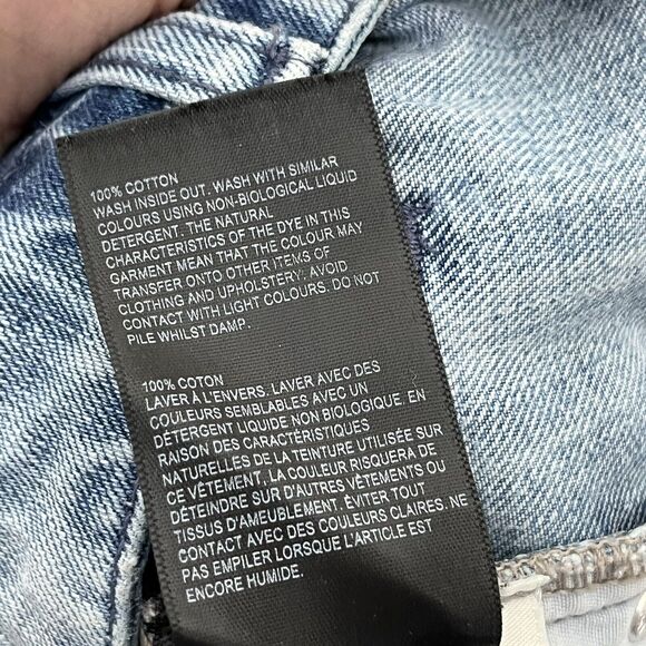 Whistles Distressed Cropped Jeans Women’s 26 Medium Wash Rigid 100% Cotton Denim - Picture 12 of 13